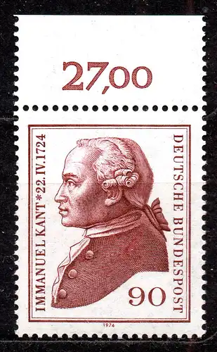 BRD, Mi-Nr. 806 **, OR, Immanuel Kant
