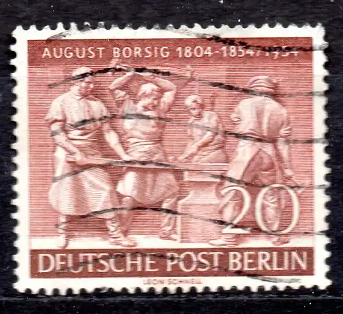 Berlin, Mi-Nr. 125 gest., 100. Todestag von August Borsig