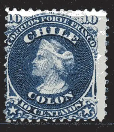 Chile, Mi-Nr. 11 gest., Christoph Kolumbus