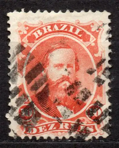 Brasilien, Mi-Nr. 23 gest., Kaiser Pedro II.