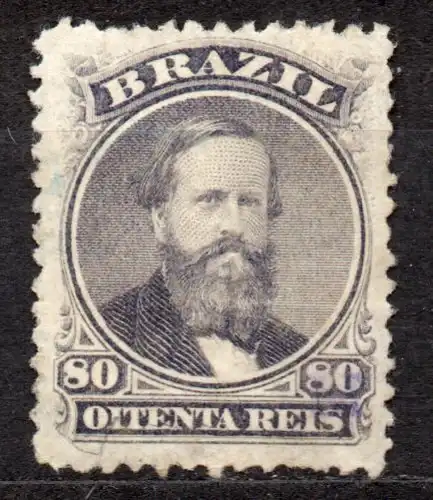 Brasilien, Mi-Nr. 26 gest., Kaiser Pedro II.