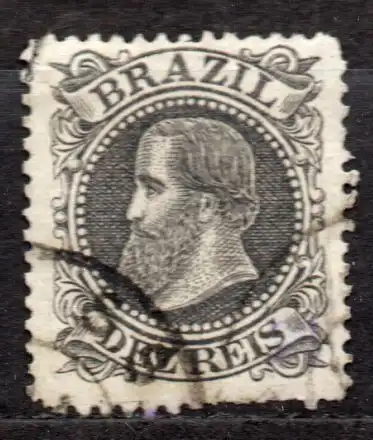 Brasilien, Mi-Nr. 51 gest., Kaiser Pedro II.