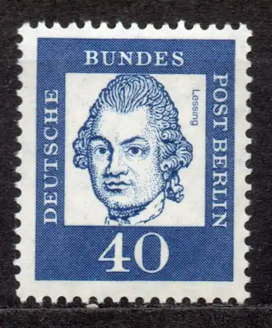 Berlin, Mi-Nr. 207 **, Bedeutende Deutsche - Ephraim Lessing