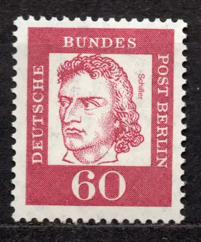 Berlin, Mi-Nr. 209 **, Bedeutende Deutsche - Friedrich von Schiller
