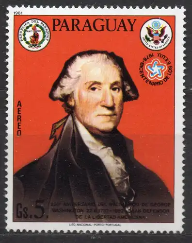 Paraguay, Mi-Nr. 3410 **, George Washington