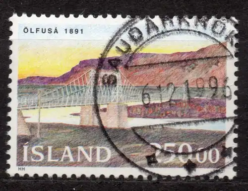 Island, Mi-Nr. 769 gest., Brücke über den Ölfusa bei Selfoss