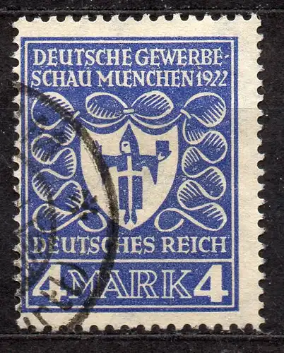 Deutsches Reich, Mi-Nr. 202 gest., Deutsche Gewerbeschau München