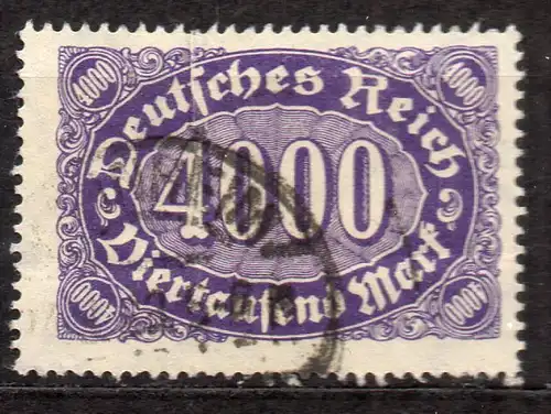 Deutsches Reich, Mi-Nr. 255 gest., Ziffer im Queroval