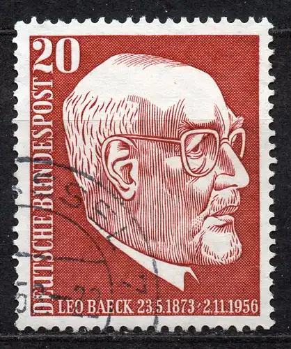 BRD, Mi-Nr. 278 gest., Dr. Leo Baeck