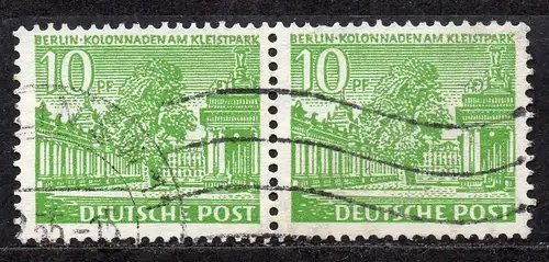 Berlin, Mi-Nr. 47 Typ I gest., waagerechtes Paar, Berliner Bauten I