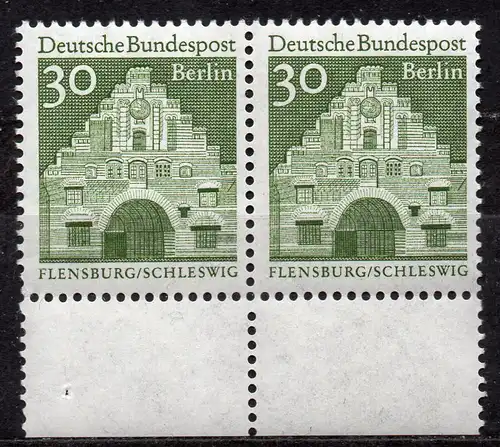 Berlin, Mi-Nr. 274 **, waagerechtes Paar, Rand unten, Deutsche Bauwerke