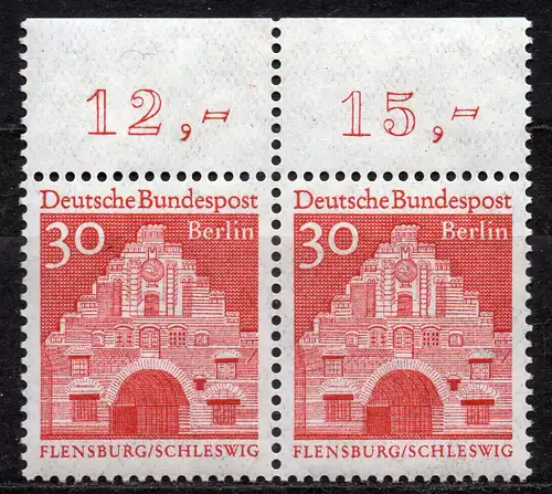 Berlin, Mi-Nr. 275 **, waagerechtes Paar, Rand oben, Deutsche Bauwerke