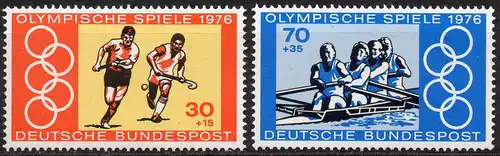BRD, Mi-Nr. 888 - 889 **, kompl. aus Block 12, Olympische Sommerspiele 1976 Montreal