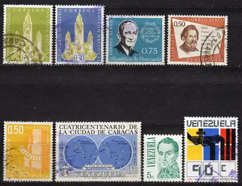 Venezuela, Lot mit gestempelten Marken