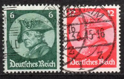 Deutsches Reich, Mi-Nr. 479 + 480 gest., Friedrich der Große
