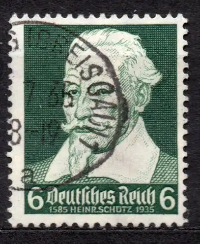 Deutsches Reich, Mi-Nr. 573 gest., 350. Geburtstag von Heinrich Schütz