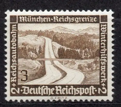 Deutsches Reich, Mi-Nr. 634 **, Winterhilfswerk: Moderne Bauten