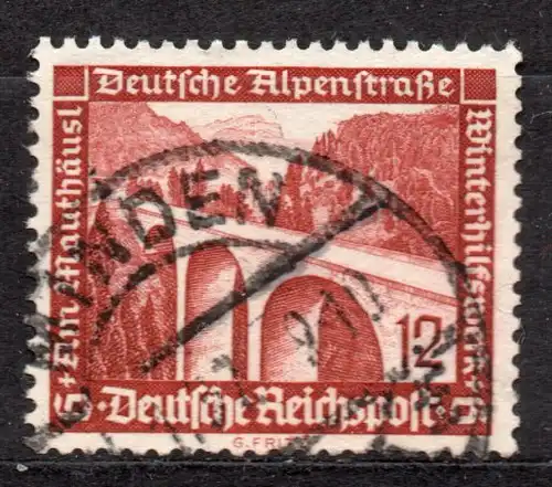 Deutsches Reich, Mi-Nr. 639 gest., Winterhilfswerk: Moderne Bauten