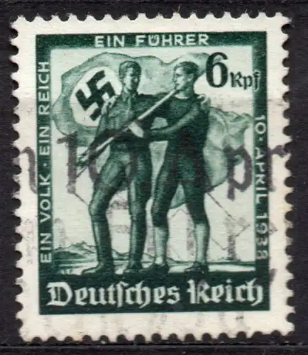 Deutsches Reich, Mi-Nr. 663 gest., Volksabstimmung in Österreich