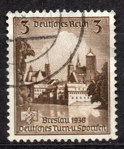 Deutsches Reich, Mi-Nr. 665 gest., Deutsches Turn- und Sportfest Breslau