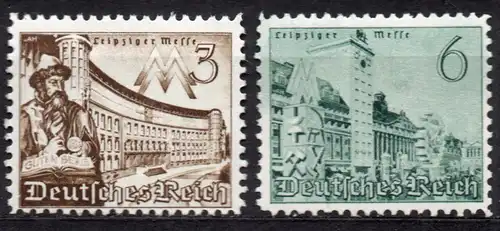 Deutsches Reich, Mi-Nr. 739 + 740 **, Leipziger Frühjahrsmesse
