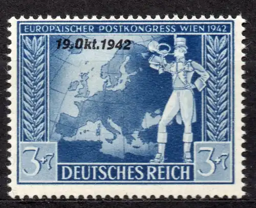 Deutsches Reich, Mi-Nr. 823 **, Übereinkommen über den europäischer Postverein