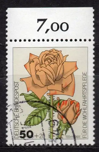 BRD, Mi-Nr. 1150 gest., OR, Wohlfahrt 1982 - Gartenrosen