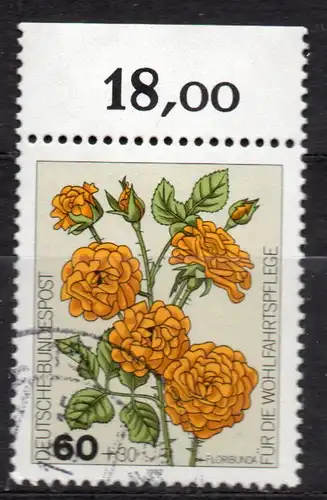 BRD, Mi-Nr. 1151 gest., OR, Wohlfahrt 1982 - Gartenrosen