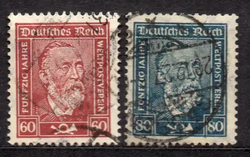Deutsches Reich, Mi-Nr. 362 - 363 gest., kompl., Heinrich von Stephan