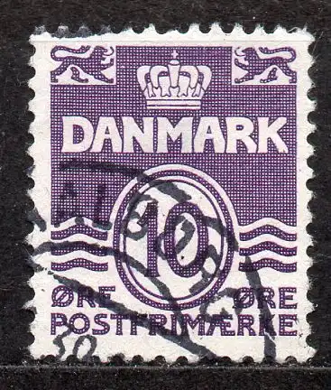 Dänemark, Mi-Nr. 246 x gest., Wellenlinien