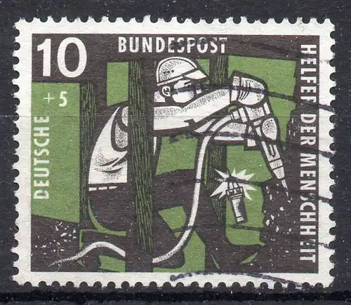 BRD, Mi-Nr. 271 gest., Wohlfahrt 1957: Kohlebergbau