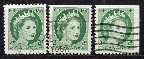Kanada, Mi-Nr. 291 A, E o + F or gest., Königin Elisabeth II.
