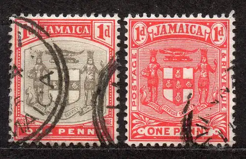 Jamaika, Mi-Nr. 34 + 49 gest., Wappen