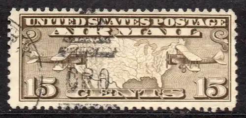 USA, Mi-Nr. 301 gest., Flugpostmarke - Landkarte