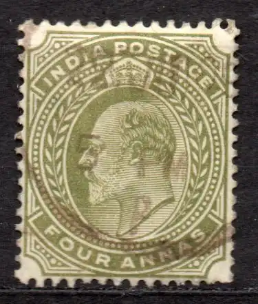 Indien, Mi-Nr. 61 gest., König Edward VII.