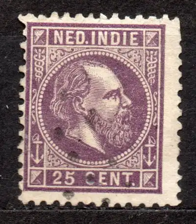 Niederländisch-Indien, Mi-Nr. 13 gest., König Wilhelm III.