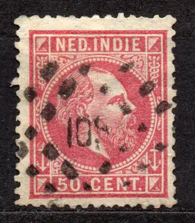 Niederländisch-Indien, Mi-Nr. 15 gest., König Wilhelm III.