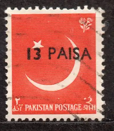Pakistan, Mi-Nr. 126 gest., Halbmond mit Stern