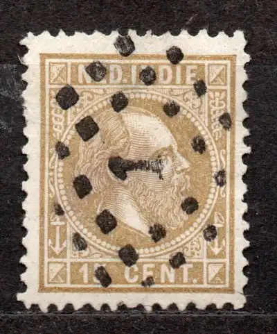 Niederländisch-Indien, Mi-Nr. 11 gest., König Wilhelm III.