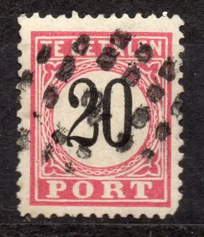 Niederländisch-Indien, Portomarke Mi-Nr. 9 IV gest., Ziffernzeichnung