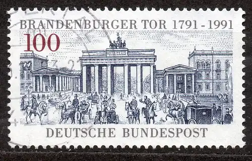 BRD, Mi-Nr. 1492 gest., 200 Jahre Brandenburger Tor