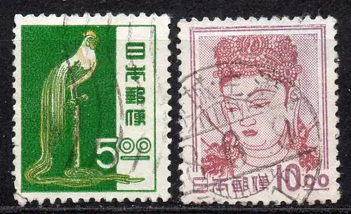 Japan, Mi-Nr. 548 - 549 gest., kompl., DS Pflanzen, Tiere, nationales Kulturerbe