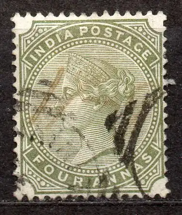 Indien, Mi-Nr. 37 gest., Königin Viktoria