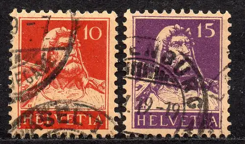 Schweiz, Mi-Nr. 118 II + 120 gest., Tell