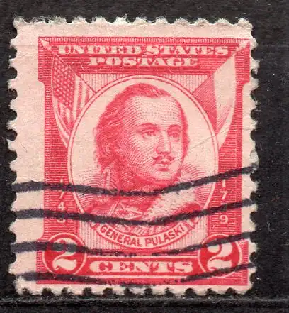 USA, Mi-Nr. 331 gest., General Casimir Pulaski