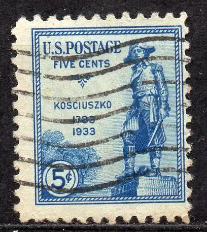 USA, Mi-Nr. 360 gest., General Tadeusz Kosciuszko