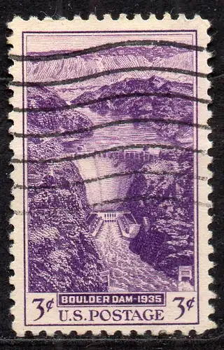 USA, Mi-Nr. 378 gest., Einweihung des Boulder Dam
