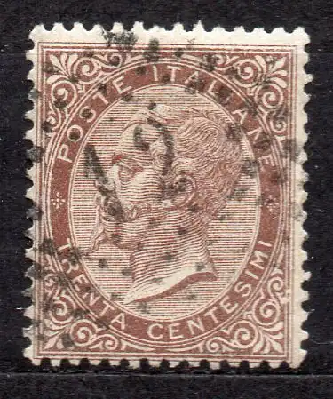 Italien, Mi-Nr. 19 gest., König Viktor Emanuel II.