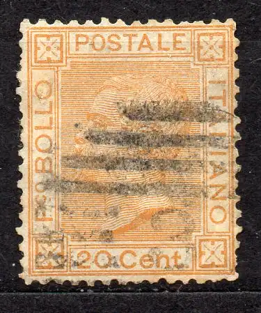 Italien, Mi-Nr. 28 gest., König Viktor Emanuel II.