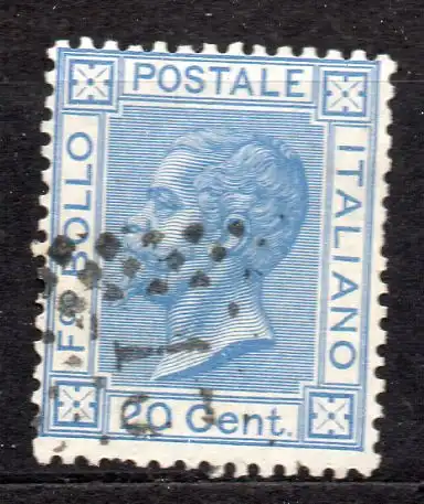 Italien, Mi-Nr. 26 gest., König Viktor Emanuel II.